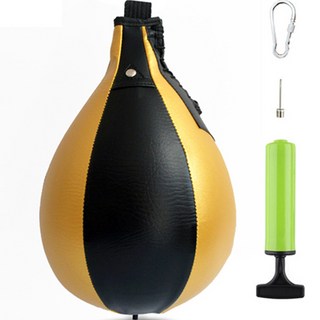 拳擊站立式打擊訓練沙包, 黑色 + 金色