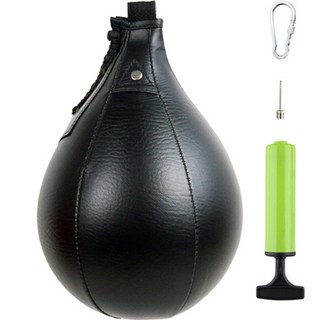 拳擊沙包拳擊球站立式打擊訓練速度球, 全黑色