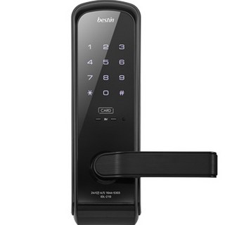 Bestin 無孔迷你 Zookey 門鎖黑色光面, IDL-210