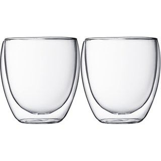 Bodum Fabina 玻璃雙壁小, 2個, 單色