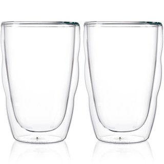 Pilatus雙壁玻璃杯 0.35L, 2個, 單色