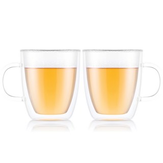 Bistro雙層玻璃馬克杯 0.45L, 2個, 混合顏色