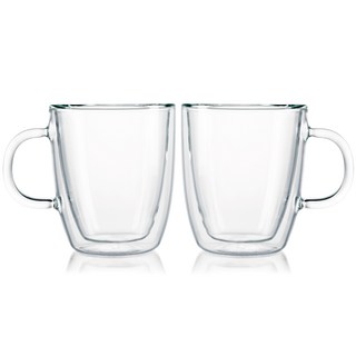 bodum Bistro雙層玻璃馬克杯 0.3L, 2個, 混合色