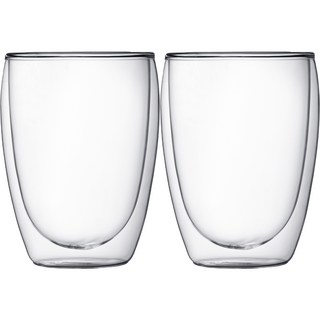 Pavina雙壁玻璃杯 0.35L, 2個, 單色