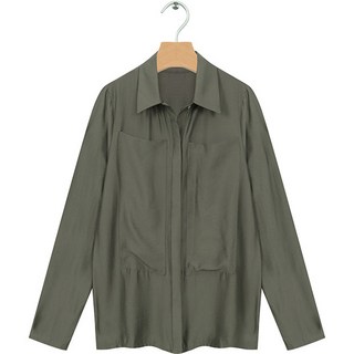 탱커스 롱 포켓 카라 블라우스