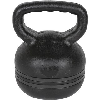 ALEAF 黑線壺鈴, 黑色的, 14公斤, 1入