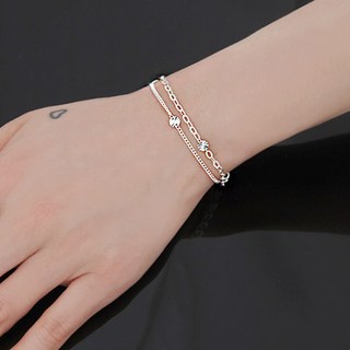 miniart 女款 92.5純銀 錢幣鈴鐺 雙鍊手鍊