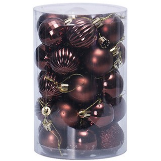 圓球造型聖誕樹裝飾, 咖啡, 1組