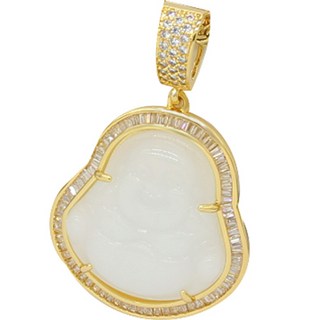 Ando 彌勒佛吊墜, 1個, 白色