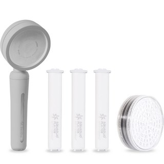 Aqua Duo Blossom Shower (Gray) + PLA Filter 3p + 2nd ACF Head Filter Set, 1組, 灰色
