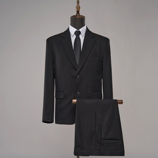 DIELCRI 男士標準版型基本款西裝外套 + 長褲套裝