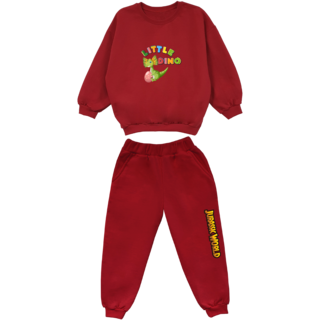 U-Kids 兒童小恐龍大學T長褲上下套裝