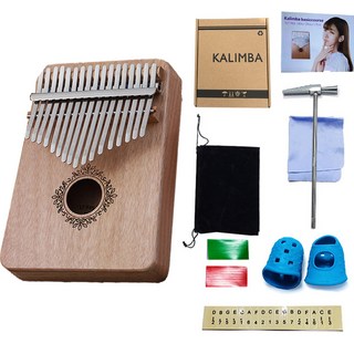 Richduck 卡林巴琴 17音階 花冠原木全套 棕色, 1個