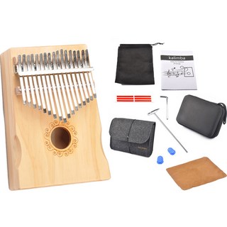 Richduck 卡林巴琴 17音 曲線型套組 淺棕色, 1個