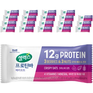 Selex 高蛋白能量棒 莓果堅果口味, 50g, 20條