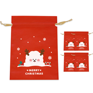 도나앤데코 도나와 친구들 크리스마스 선물 포장 부직포백, 26x36 루돌프 도나, 5개