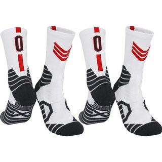 SNF 四季加厚底運動籃球足球襪, 32 黑白色 0號