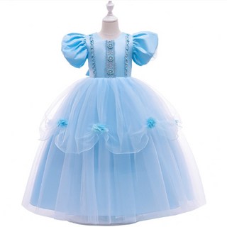 女童泡泡袖公主洋裝