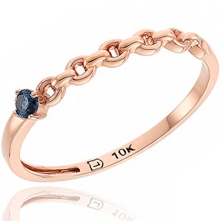 Lloyd 女款 10K 細鏈誕生石戒指 LRT20V02T