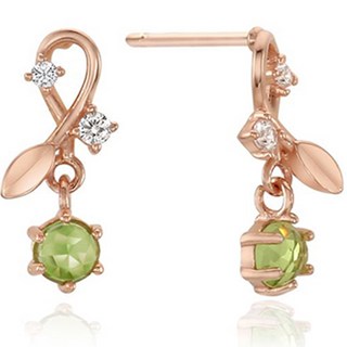 OST 女性8月誕生石橄欖石槲寄生耳環 OTS188C13BPW