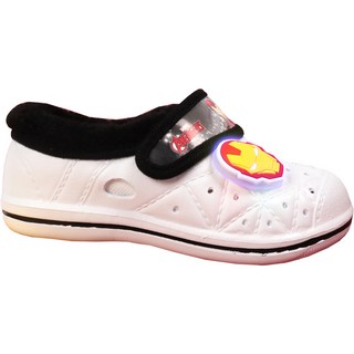 PROWORLDCUP 男童用鋼鐵人刷毛發光防滑室內拖鞋 ZB