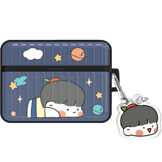 Bbosiraegi 小豆子與大豆子 第10季 AirPods Pro 2 裝甲保護殼 + 鑰匙圈組, 嗚 男友版, 單一商品