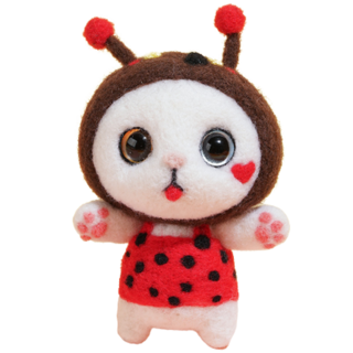 Hooni Market DIY毛氈套組 貓咪 46瓢蟲, 1套, 混合顏色