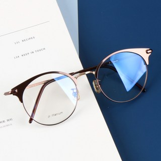 BEIMA 圓形鋼鈦貓眼 L13 半框眼鏡框