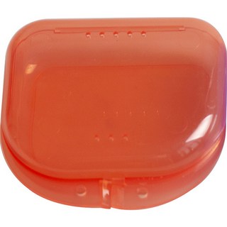 Rienvert 假牙保管盒, 透明紅色, 1入, 1個