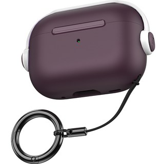 Diad Eden Airpods 保護殼 附夾, 酒紅白色, Airpods Pro 2