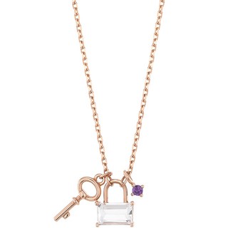 Lloyd 女士 3Wishes Key&Lock 14k 項鍊 LNN22011G