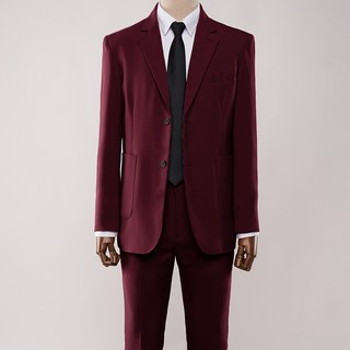 DIELCRI 男款大尺碼基本版型外口袋雙釦西裝外套 + 長褲套裝