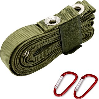 MABLA 多功能掛繩 + 登山扣環組, 軍綠色