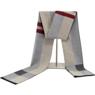 Week&D 男性多種類型厚款格紋圍巾