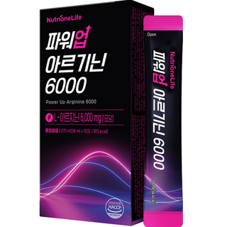Nutrione Power Up L-精胺酸隨身飲 6000mg 15條入, 270ml, 1盒