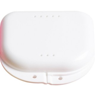 假牙收納盒, 白色, 1入, 1個