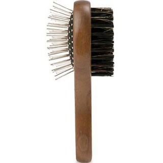 앙비뉴 더베네펫 반려동물 프리미엄 우드 브리슬 양면 브러쉬 44 x 56 x 138 mm AVW-3006, 혼합색상, 1개