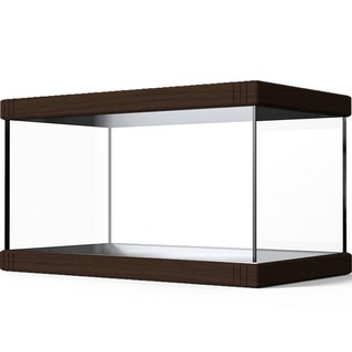 PET'S HANDLER 爬蟲水龜缸 壓克力蓋魚缸 + 蓋子套組 CJ-R420P, 1套, 深棕色