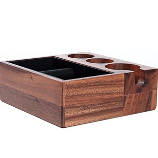 KALDIN 一體式全功能原木咖啡敲渣盒 51 / 54 mm, 胡桃木, 1個