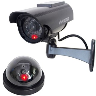 DaGam Company 普及型圓頂攝影機 黑色 + 太陽能擬真黑色紅外線IR攝影機套組, 單一商品