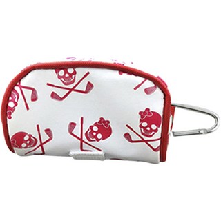 Rion 皮革迷你配件收納腰包 高爾夫手拿包 HY635, 紅色, 1個