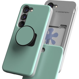 NUART 卡片滑蓋粉彩支架手機殼