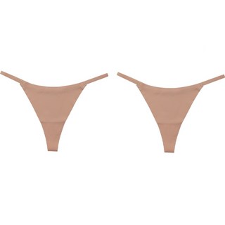 CofV 舒適無縫丁字褲, 2個, 杏