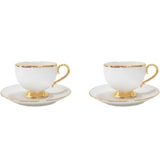 BELUZ CASA Vincent咖啡杯含杯盤 2件組, 1套, 白色