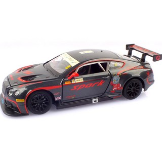 Replicas 1 : 24 可開門 LED 賓利 Continental GT3 MSZ925457BK, 黑色, 1個