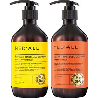 MED:ALL RCP頭皮清淨洗髮精套組 木質香 300ml+柑橘香 300ml, 1組