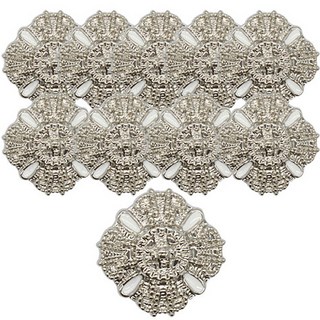 高級西裝寶石珍珠大衣鈕扣 BerlinEpok 23mm, 鎳白色, 10個