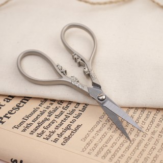 Artjoy Artjoy DIY羊毛氈戳戳針兩用復古剪刀 11cm, 1個, 銀色