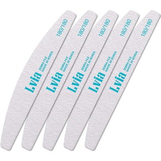 엘비아 180 지브라 고급 반달 손톱 파일, 5개, 회색