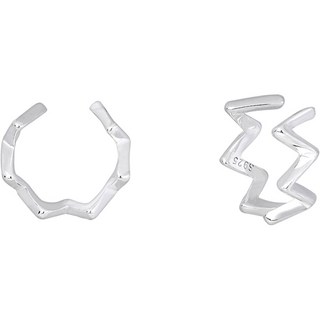 Milton Stelle 女性網眼亮點銀色單邊耳骨夾 MSJ-C30011WG